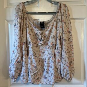 Disney Cream Floral Women's Blouse